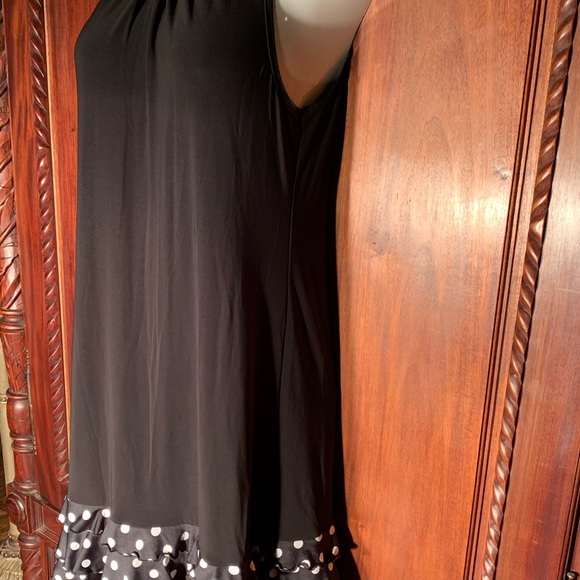 NWOT Madison Leigh Black Polkadot Shift Dress 14 - Picture 4 of 16